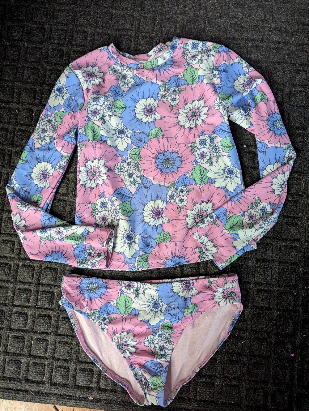 LIKE NEW GAP Floral Rashguard Bikini 12